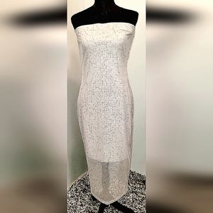 Guess Halter Sheer Glitter Dress